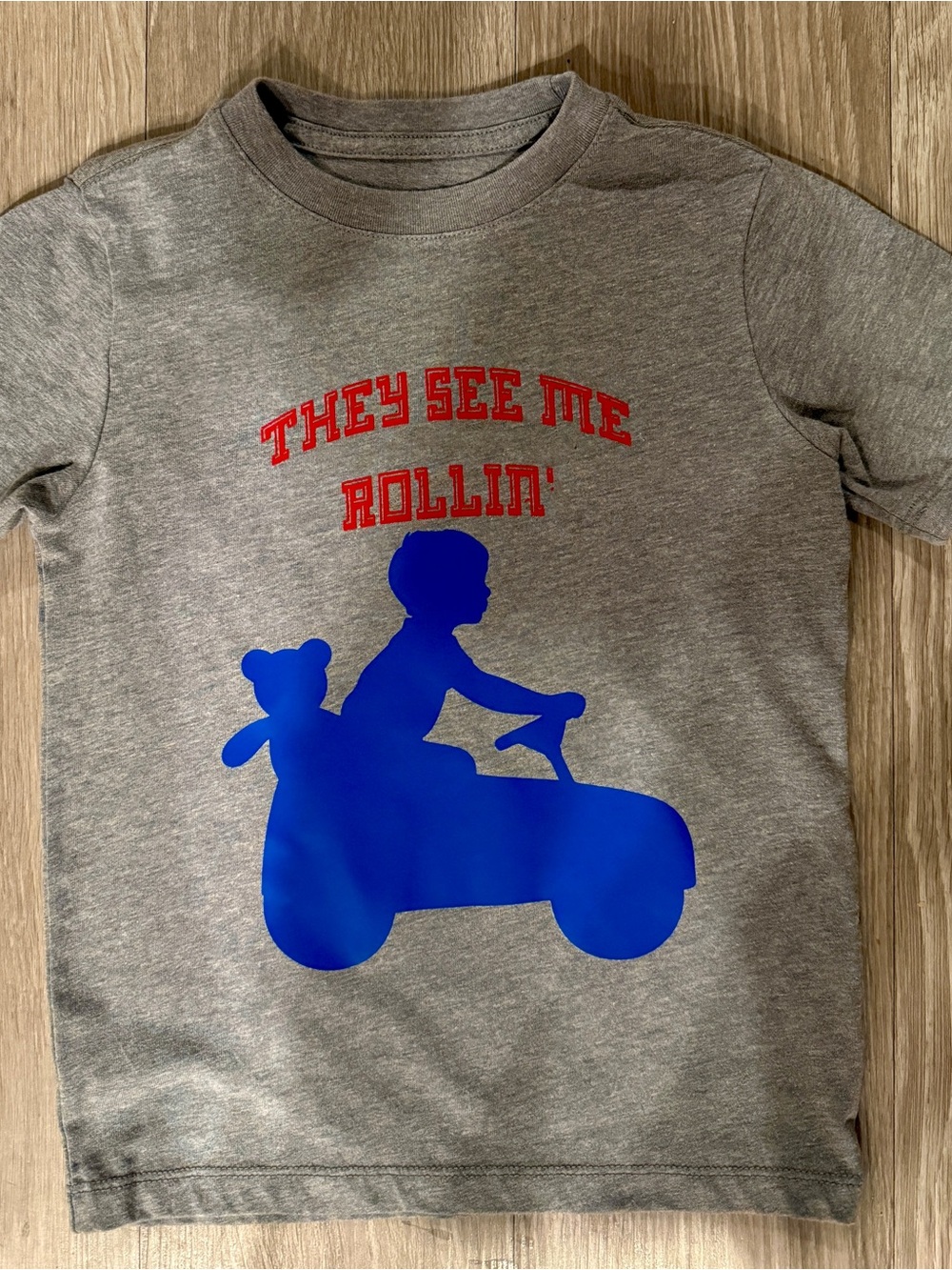 They See Me Rollin Ridin Dirty Toddler Boy Tee XS 4/5 Funny Power Wheels